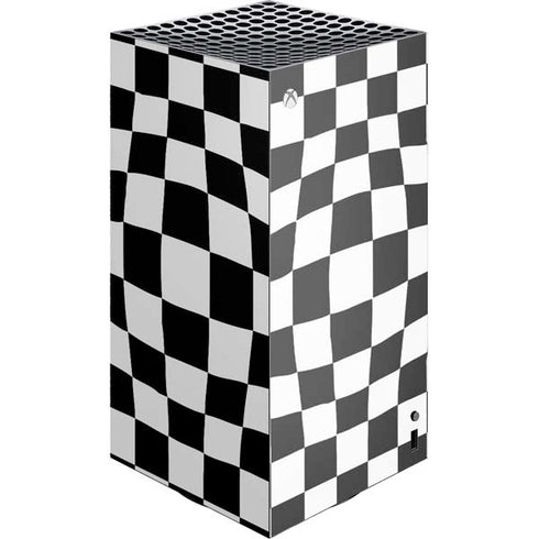 Black and White Zoomed Checkerboard XBox Series X Digital Edition Console Skin